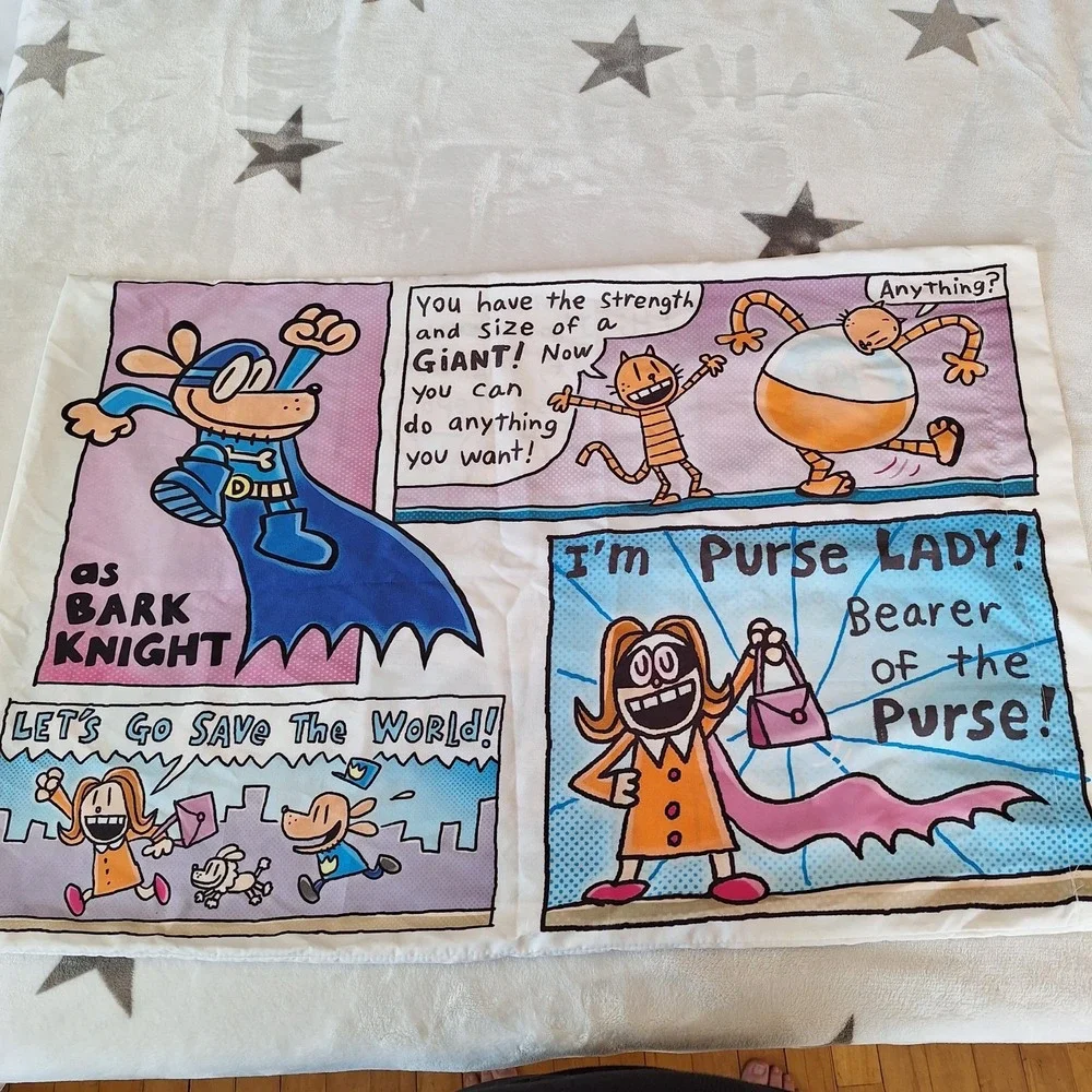 2021 Dog Man Supa Buddies‎ Pillowcase Jay Franco Comic 29.5x19.5 Inches Standard